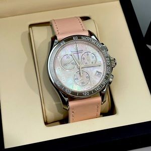 Victorinox Swiss Army Chrono Classic Mother of Pearl Womens Quartz Watch 241419